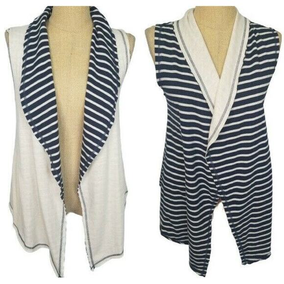 Matilda Jane Womens Once Upon A Time Full Moon Reversible Vest Medium Striped - Picture 1 of 10